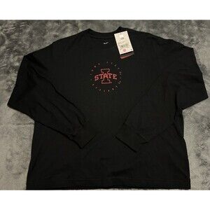 SMALL LOOSE FIT Nike Iowa State Cyclones Black Long Sleeve Shirt
